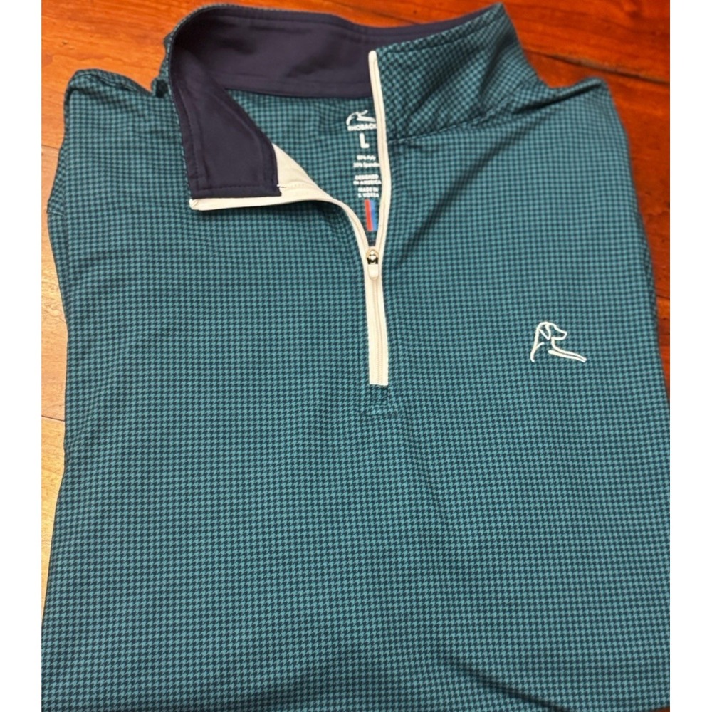 Rhoback The Pint Performance Q-Zip Teal Navy Long Sleeve Performance Shirt